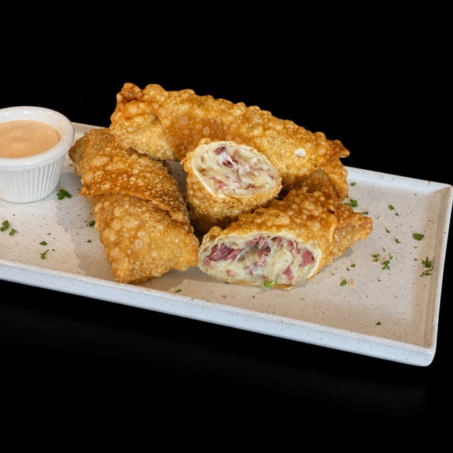 Reuben Egg Rolls.